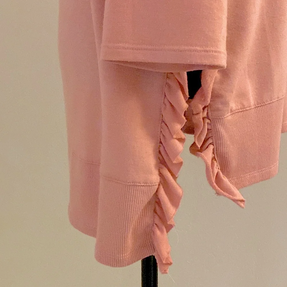 Cupio 3/4 Sleeve High Low Light Pink Top Size Medium - Picture 10 of 16